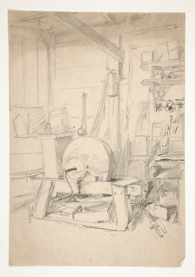 Innenstudie von Edwin Austin Abbey