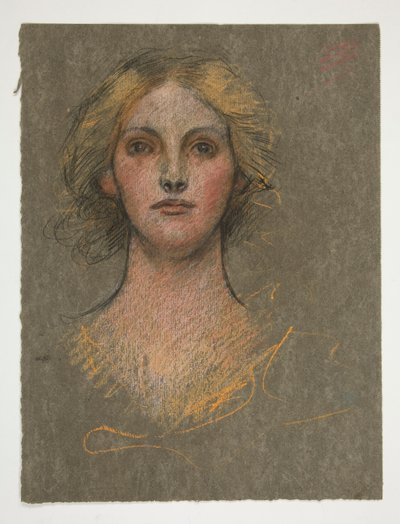 Porträt einer jungen Frau von Edwin Austin Abbey