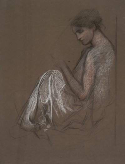 Sitzende weibliche Figur von Edwin Austin Abbey