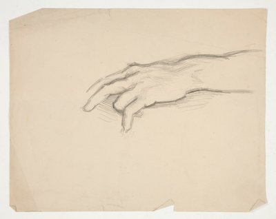 Skizze einer Hand von Edwin Austin Abbey
