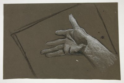 Skizze einer Hand von Edwin Austin Abbey