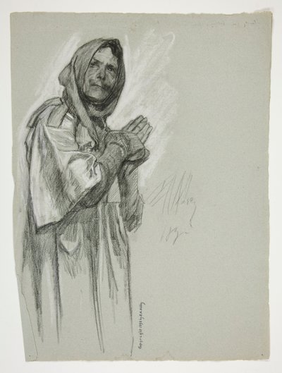 Studie für von Edwin Austin Abbey