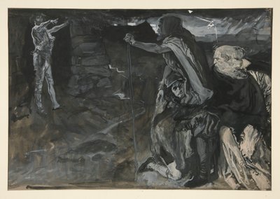 Studie für König Lear (?) von Edwin Austin Abbey