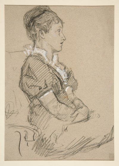 Studie von sitzenden Frauen (Mrs. Abbey?) von Edwin Austin Abbey