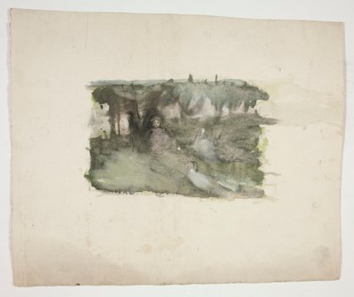 Studie des Gänsemädchens von Edwin Austin Abbey