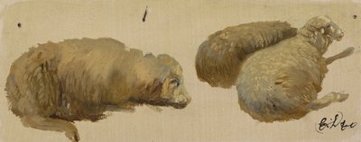 Drei ruhende Schafe von Edwin Landseer