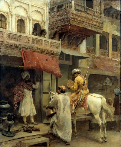 Straßenszene in Indien von Edwin Lord Weeks