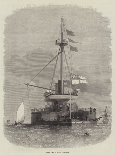 Heckansicht der HMS Thunderer von Edwin Weedon