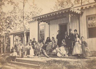 Gruppe auf der Veranda von Egbert Guy Fowx