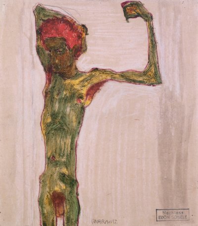 Anarchist, um 1909-10 von Egon Schiele