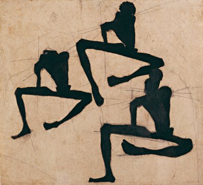 Komposition mit drei männlichen Akten, 1910 von Egon Schiele