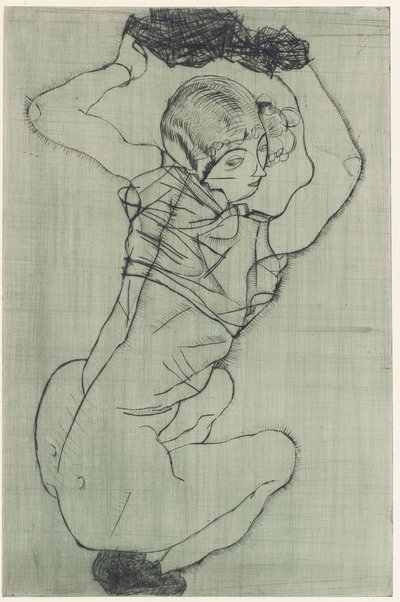 Kauernd von Egon Schiele