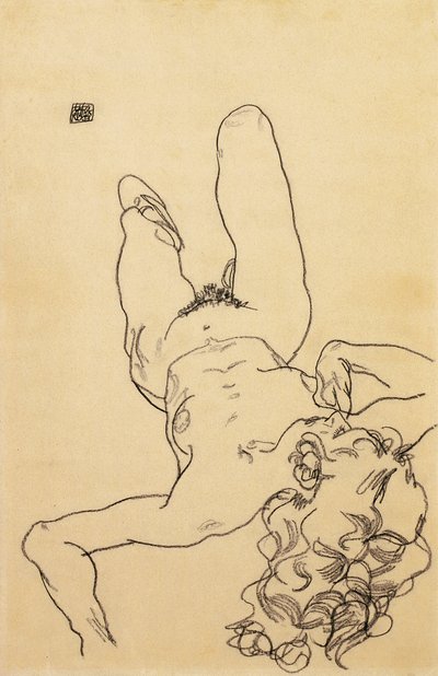 Kniende weibliche Akt, 1917 von Egon Schiele