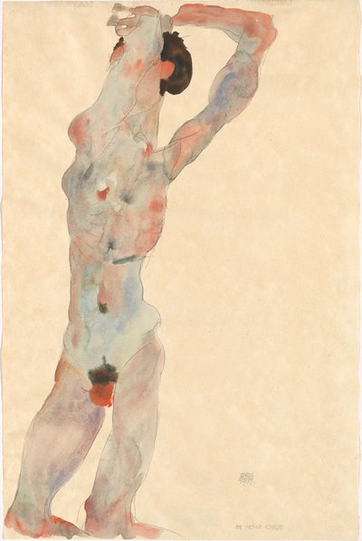 Männlicher Akt von Egon Schiele