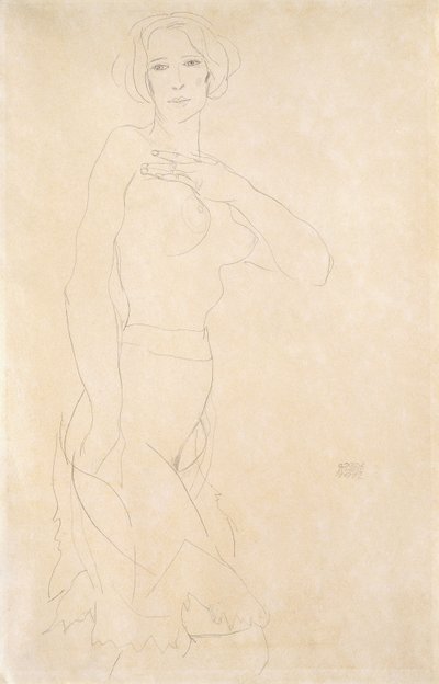 Nacktes Mädchen, 1912 von Egon Schiele