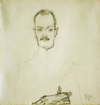 Porträt von Arthur Roessler, 1910 von Egon Schiele