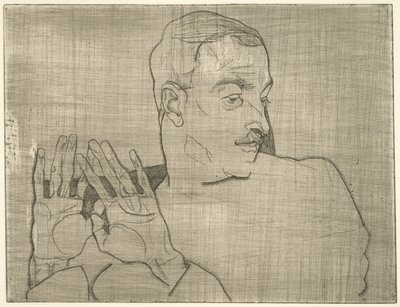 Porträt von Arthur Roessler, 1914 von Egon Schiele