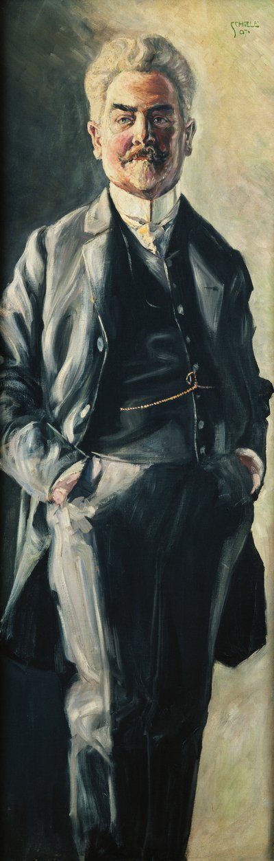 Porträt von Leopold Czihaczek, 1907 von Egon Schiele
