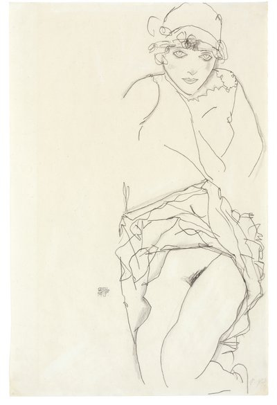 Porträt einer Frau, 1913 von Egon Schiele