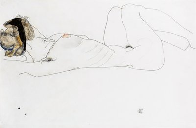 Liegender weiblicher Akt von Egon Schiele