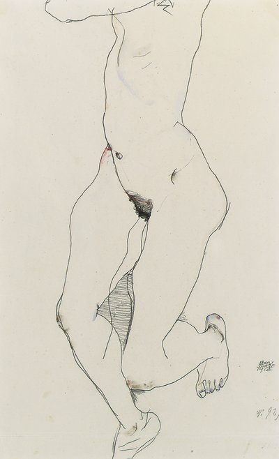 Laufende Frau, 1913 von Egon Schiele