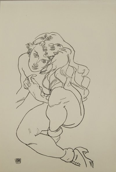 Sitzender Akt, 1917 von Egon Schiele