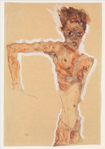 Selbstporträt, 1911 von Egon Schiele