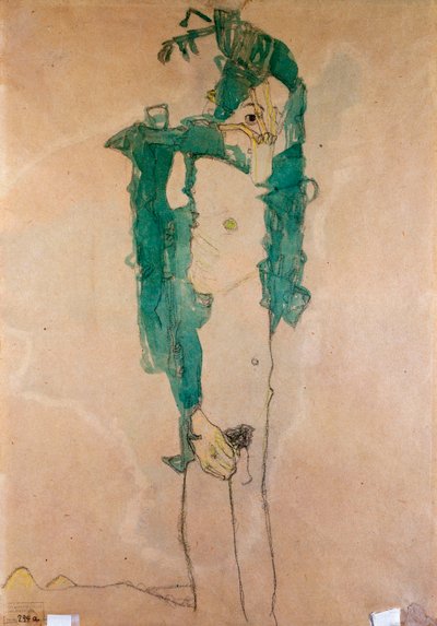 Selbstporträt, ca. 1910 von Egon Schiele