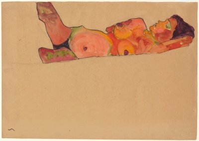 Schlafendes Mädchen von Egon Schiele