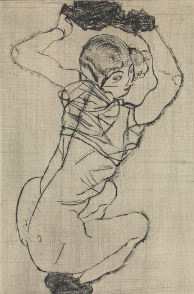 Hockende Frau, 1914 von Egon Schiele