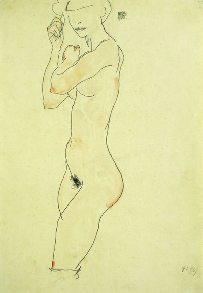 Stehender Akt, 1913 von Egon Schiele