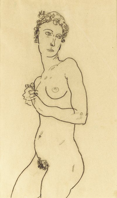 Stehender Akt, 1918 von Egon Schiele