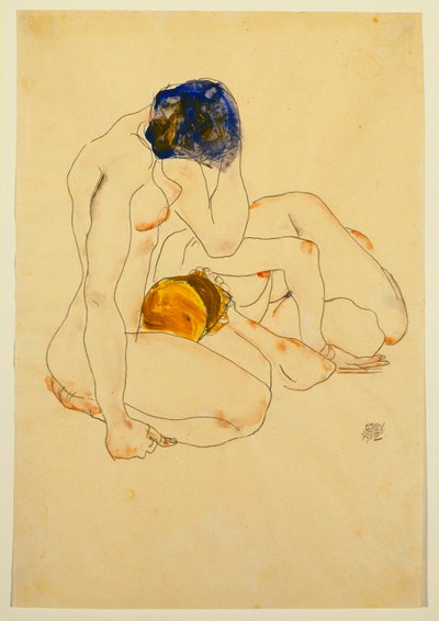 Zwei Freunde, 1912 von Egon Schiele