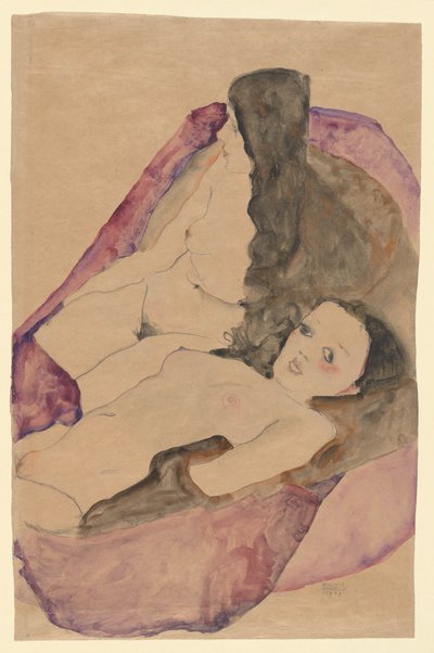 Zwei liegende Akte von Egon Schiele