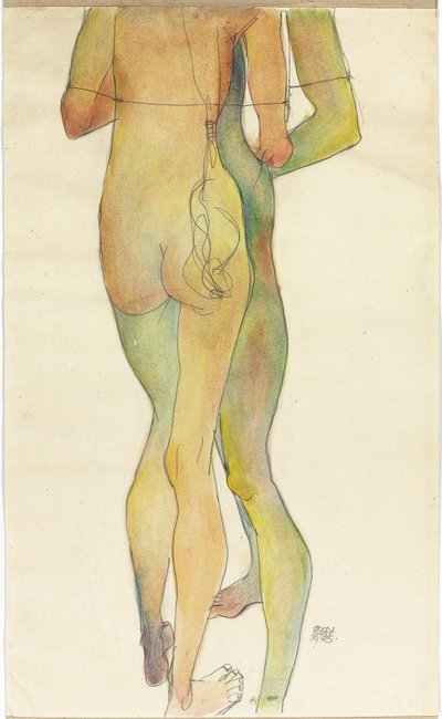Zwei stehende Akte von Egon Schiele