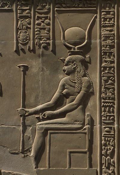 Detail eines Reliefs, Hathor von Egyptian