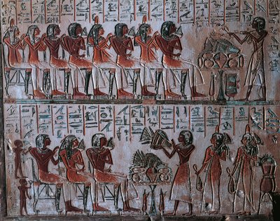 Detail der Stele von Kara von Egyptian 19th Dynasty