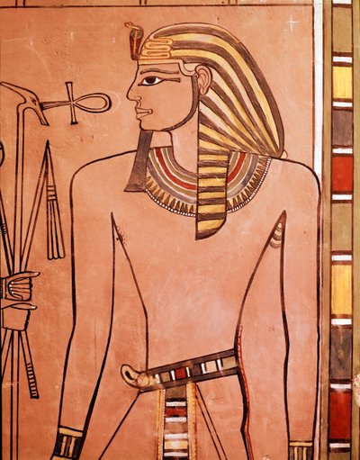 König Amenhotep II (Amenophis II) (Fresko) von Egyptian Egyptian