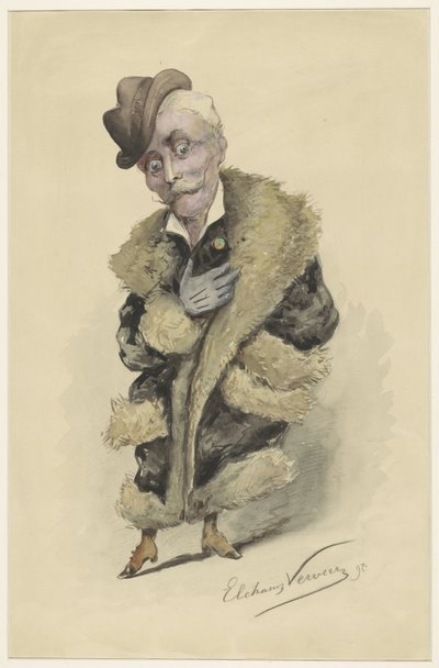 Karikatur des Künstlers Jan Gerard Smits von Elchanon Verveer