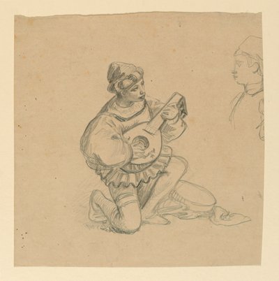 Junge spielt Laute von Elihu Vedder