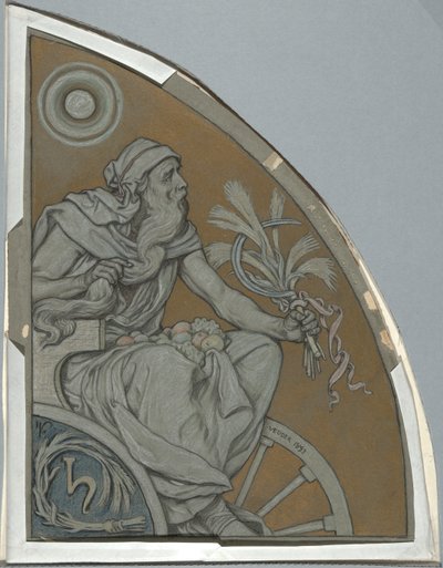 Karikatur für Saturn von Elihu Vedder