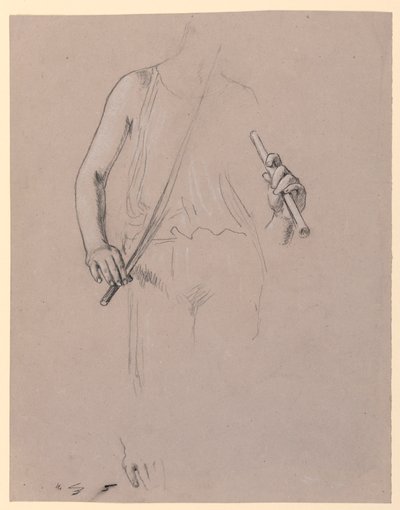 Figurenstudie: Kostümierter Mann von Elihu Vedder