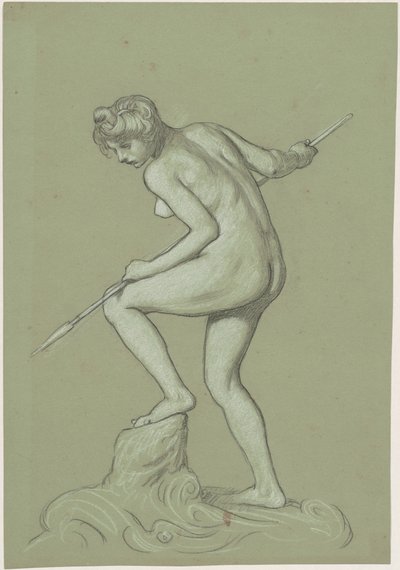 Mädchen spießt Delfin auf von Elihu Vedder