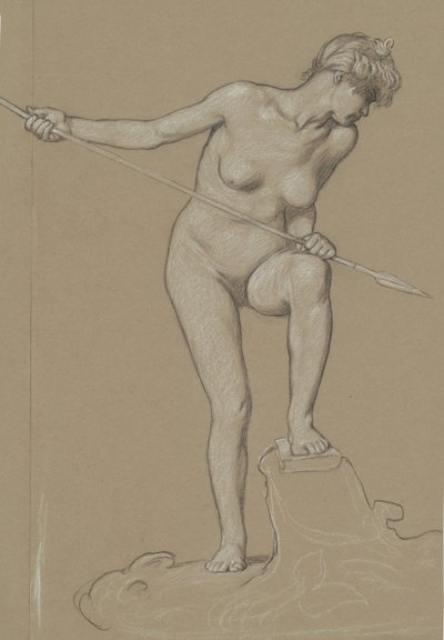 Mädchen spießt Delfin auf von Elihu Vedder