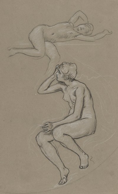 Studien für die Figur des Frühlings von Elihu Vedder