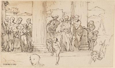 Studie nach Domenichino, um 1858 von Elihu Vedder