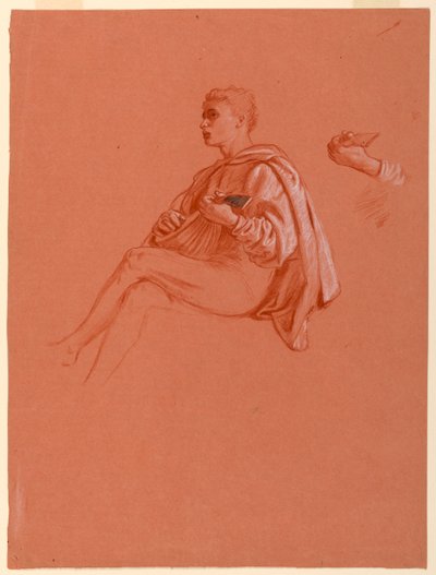 Studie für "Ein Florentiner Picknick" von Elihu Vedder