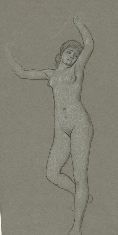Studie für die Figur der Luna von Elihu Vedder
