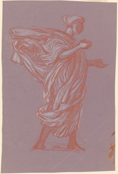 Studie für "Griechische Mädchen beim Baden" von Elihu Vedder