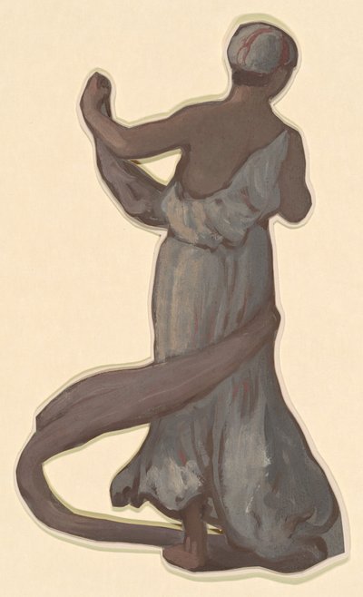 Studie für "Griechische Mädchen beim Baden" von Elihu Vedder